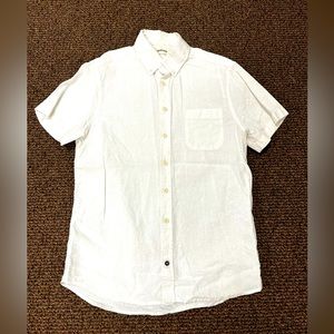 Taylor Stitch The Jack short sleeve button down shirt in Natural size 40